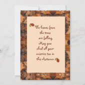 Happy Fall laat foto vakantie Kaart (Achterkant)