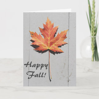 Happy Fall Leaf Greeting Card Feestdagen Kaart