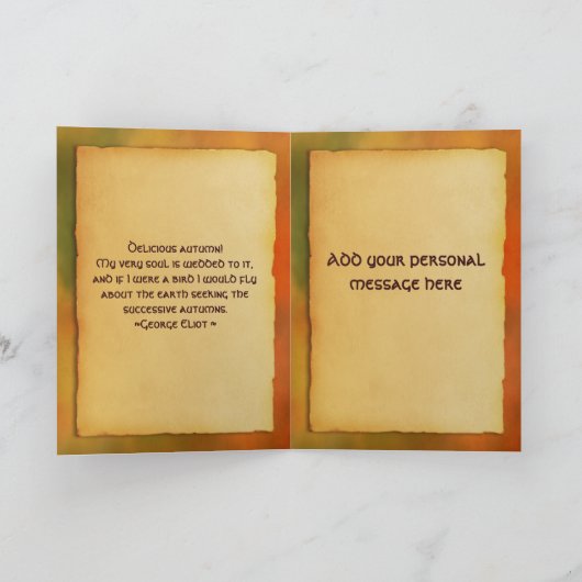 Happy Fall Leaves Kaart (Binnen)