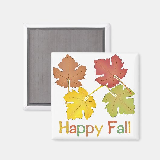 Happy Fall Leaves Magneet (Voorkant / Achterkant)