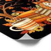 Happy Fall Y'all Floral Pumpkin Autumn Coffee Poster (Hoek)