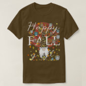 Happy Fall YAll Funny Gnome Leopard Autumn Thanksg T-shirt (Design voorkant)