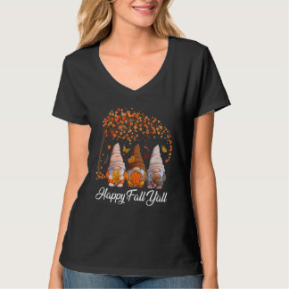 Happy Fall Y'all Gnome Autumn Gnomes Pumpkin Spice T-shirt