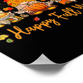 Happy Fall Y'all Gnome Pumpkin Autumn Thanksgiving Poster (Hoek)