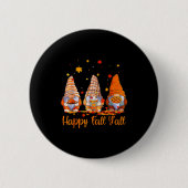 Happy Fall Y'all Gnome Pumpkin Autumn Thanksgiving Ronde Button 5,7 Cm (Voorkant)