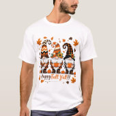 Happy Fall Y'all Gnomes , Gnomes Pumpkin Autumn T-shirt (Voorkant)