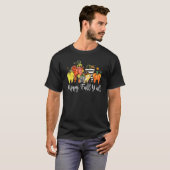 Happy Fall Y'all Pumpkin Tooth Lepard Zebra Hallow T-shirt (Voorkant volledig)