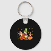 Happy Fall Yall Shirt Buffalo Pumpkin Autumn Gnome Sleutelhanger (Voorkant)