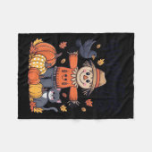 Happy Fall Y'all Thanksgiving Halloween Women Men  Fleece Deken (Voorkant (Horizontaal))