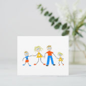 Happy Families Briefkaart (Staand voorkant)