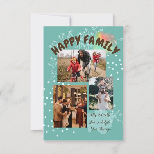 Happy Family Bedankkaart (Voorkant)