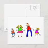 Happy Family Briefkaart (Voorkant / Achterkant)