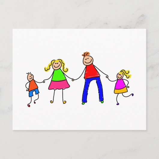 Happy Family Briefkaart (Voorkant)