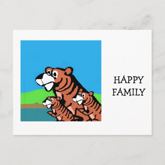Happy Family Briefkaart (Voorkant)