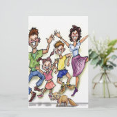 Happy Family Briefpapier (Staand voorkant)