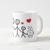 Happy Family Coffee Funny Meme Grote Koffiekop (Voorkant rechts)