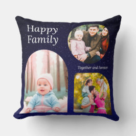 Happy Family Custom Collage Throw Pillow Kussen