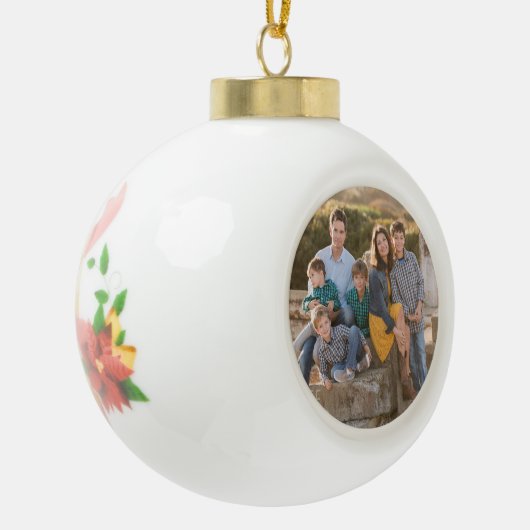 Happy Family Foto Keramische Bal Ornament (Links)