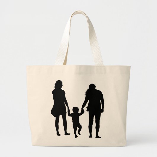 HAPPY FAMILY GROTE TOTE BAG (Voorkant)