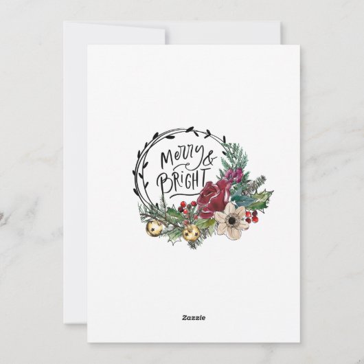 Happy Family Kerstfoto  Feestdagenkaart (Achterkant)