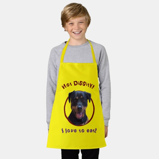 Happy Family-liefhebbende Rottweiler Schort (Gedragen)