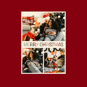 Happy Family met Dog Christmas Holiday Kaart