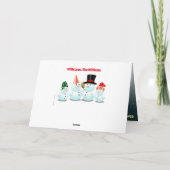 Happy Family of Snowmen Vakantie Kaart (Achterkant)