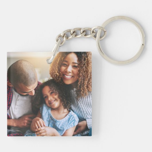 Happy Family of Three Sleutelhanger (Achterkant)