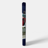 Happy Family Photo Collage Blue Wood Case-Mate iPhone Case (Achterkant / Links)