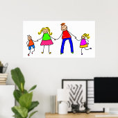 Happy Family Poster (Thuiskantoor)