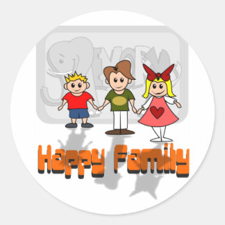 Happy Family Ronde Sticker