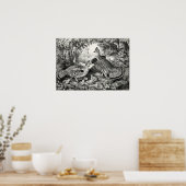 Happy Family - Ruffed Grouse and Young - 1866 Poster (Keuken)