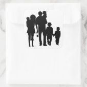 HAPPY FAMILY VIERKANTE STICKER (Tas)