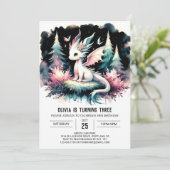 Happy Fantasy Dragon Verjaardag Kaart (Staand voorkant)