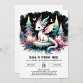 Happy Fantasy Dragon Verjaardag Kaart (Voorkant / Achterkant)