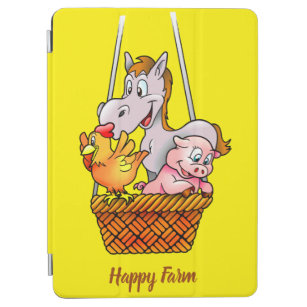 Happy Farm Animals iPad Pro Hoesje iPad Air Cover