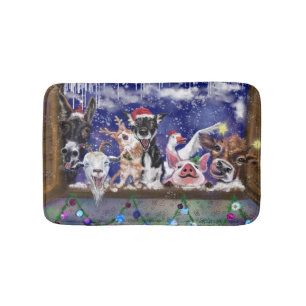 Happy Farm Dieren Kerstbadmat Badmat