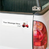 Happy Farmer die een Tractor gebruikt Bumpersticker (Op Truck)