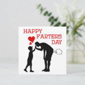 Happy Farters Day High Five Love Hearts Fathers Kaart (Staand voorkant)
