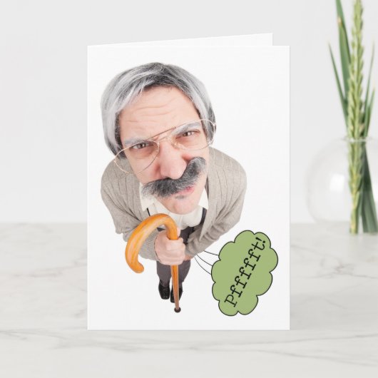 Happy Farter's Day Old Guy Humor Feestdagen Kaart (Voorkant)