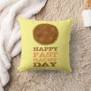 Happy Fasnacht Fastnacht Dag Paast Lent Donut Kussen