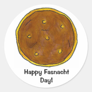 Happy Fasnacht Fastnacht Day PA Dutch Donut Ronde Sticker