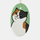 Happy Fat Calico Cat Keepomwille Ornament (Rechts)