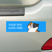 Happy Fat Calico Cat Persoonlijke Bumpersticker (Op auto)
