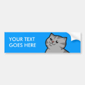 Happy Fat Silver Tabby Persoonlijke Bumpersticker (Voorkant)