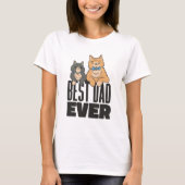 Happy Father and Son Cats T-shirt (Voorkant)