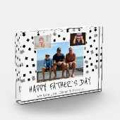 Happy Father Day Black White Pattern 3 Fotoblokken (Links)