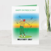 Happy Father' Day - GOLF - Militaire stijl Kaart (Voorkant)