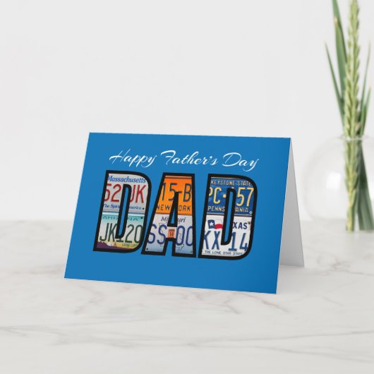 Happy Father Day License Borden Kaart (Voorkant)