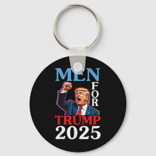 Happy Father Day Mannen voor Trump 2025 Papa Hus Sleutelhanger